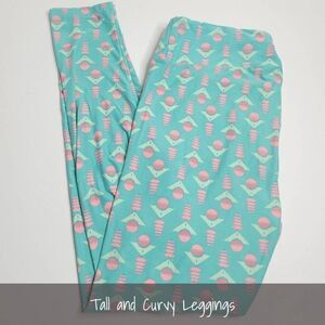 LuLaRoe TC Leggings Mint Pink NEW